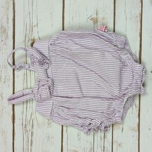 Ruffle Butts Purple Seersucker Bubble 3-6M